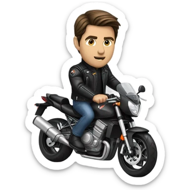 tom cruise riding a motorbike sticker