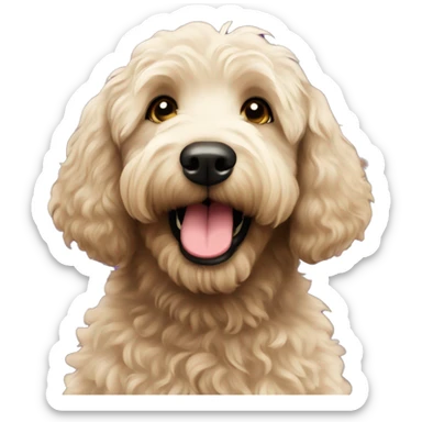 Happy new Year Labradoodle  sticker