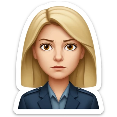 A CIA officer, looking like Carrie Mathison from the "Homeland" TV series. sticker