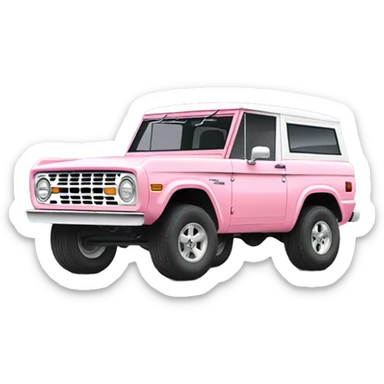 light pink ford bronco  sticker