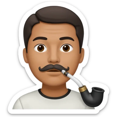 Man smoking from pong , the pong in his mouth (like this pong ⚗️) sticker