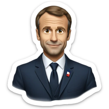 Emanuel Macron France président sticker