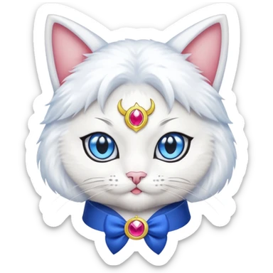 Cat with sailor moon cosplay sticker