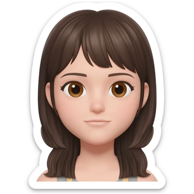 A girly emoji face expression sticker