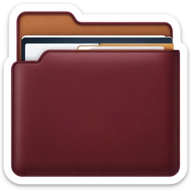 create a dark maroon folder emoji sticker