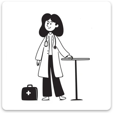 A beautiful woman doctor sticker