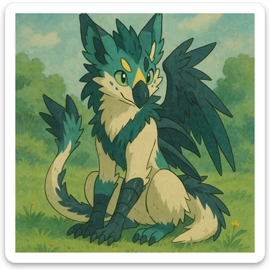Sergal-Protogen-Trico-Zeraora-Vernid-fusion-hybrid-creature sticker