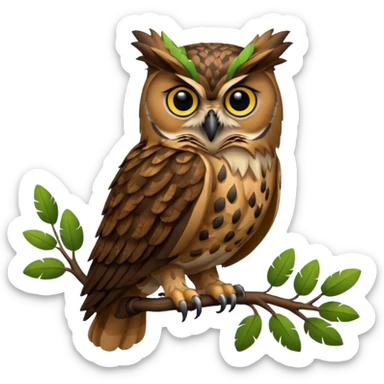 Eagle Owl Forest sticker