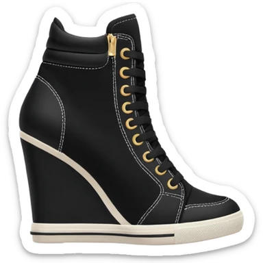 wedge sneakers no lace  sticker