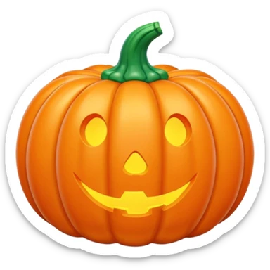   jeff koons style inflatable pumpkin sticker