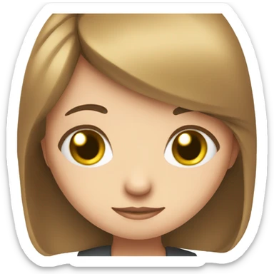 A cute girl with her sigh tzu sticker