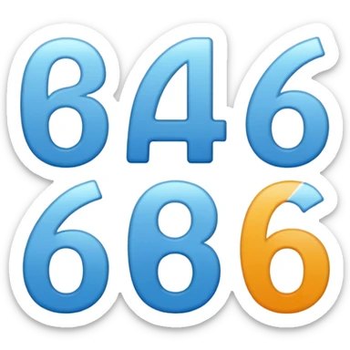 numbers saying 67 sticker