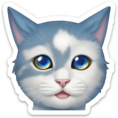 Sailor moon cat blue eyes  sticker