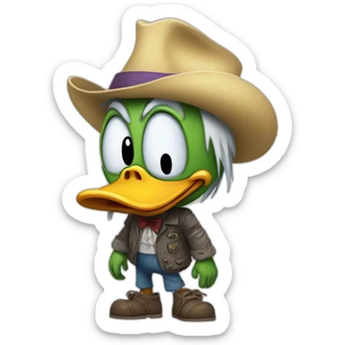 zombie donald duck sticker