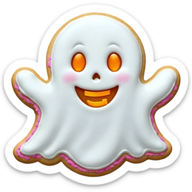 halloween ghost cookie sticker