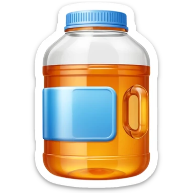 Amber laundry detergent jar sticker