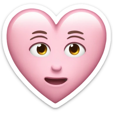 light pink heart sticker