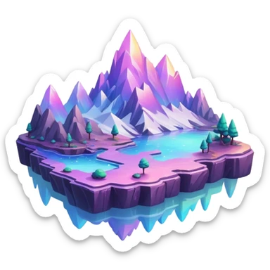 Epic rare complex iridescent aesthetic-scenery sticker