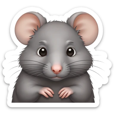 sad rat sticker