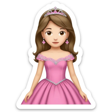 Girl with quinceañera dress sticker