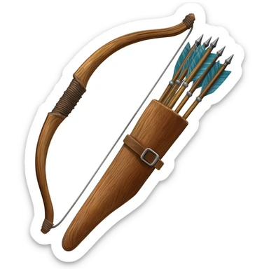 medieval bow and arrow sticker