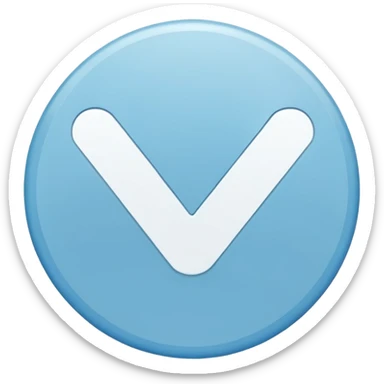 light blue circle  with white check mark in the middle  sticker