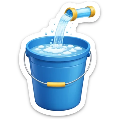 Bucket and cleaning product sticker