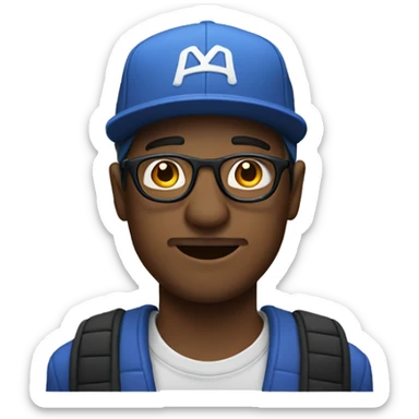 2 man, 1 with glasses, 1 with snapback sticker