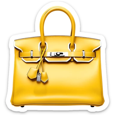 light yellow hermes birkin bag sticker
