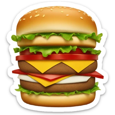 Wendy's burger with square pa sticker