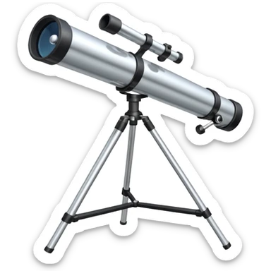 A Newtonian telescope aimed 90 degrees sticker