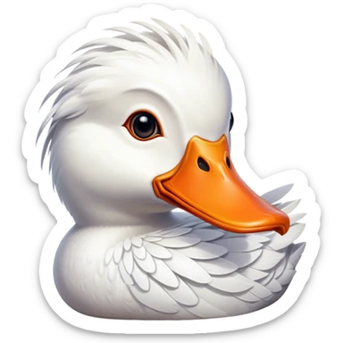 A very busy duck sticker