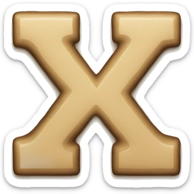 Letter X sticker