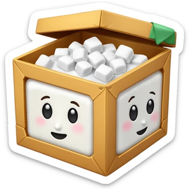 A box of white sugar sticker