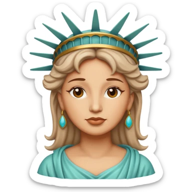 Lady Liberty with light skin sticker