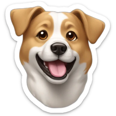 Chien qui tire la langue sticker