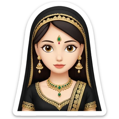 My picture wearing a black lehenga sticker