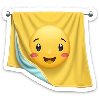 Light yellow beach towels sticker