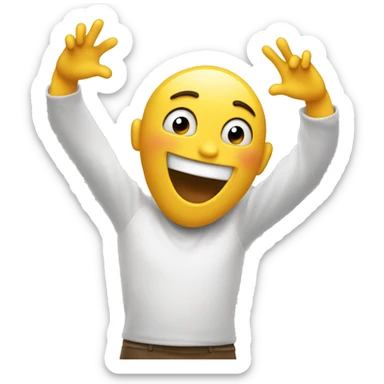 Emoji blowing a kiss and arms reaching for hug sticker