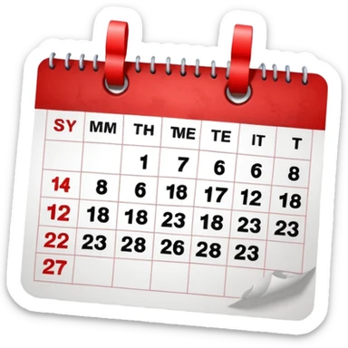 calendar crossed out sticker