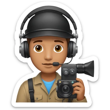 filming camera man  sticker