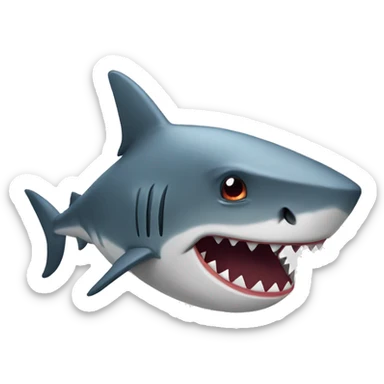 sad shark sticker