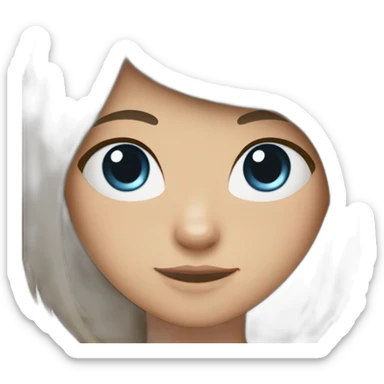 Cat girl (Caucasian with dark brown hair) sticker