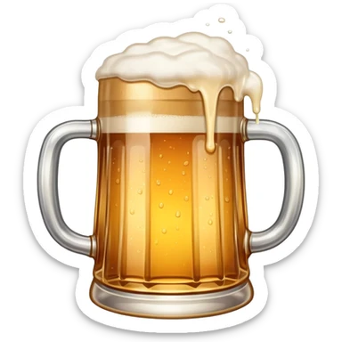 A wobbly tankard overflowing with beer sticker