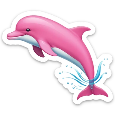 pink dolphin sticker