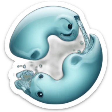 water-waste-yin-yang sticker