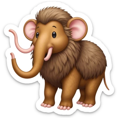 Wooly mouse riding in a wooly mammoth sticker