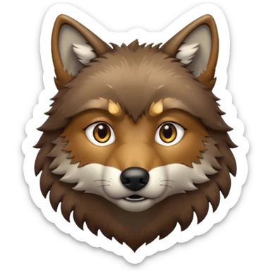 Brown Coastal wolf sticker