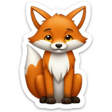 the fox folded his arms over his chest and raised an eyebrow sticker