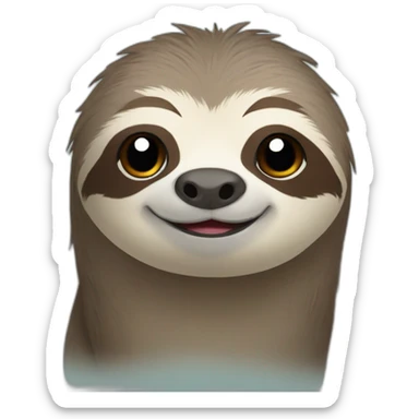 sloth with otter cute faces sticker